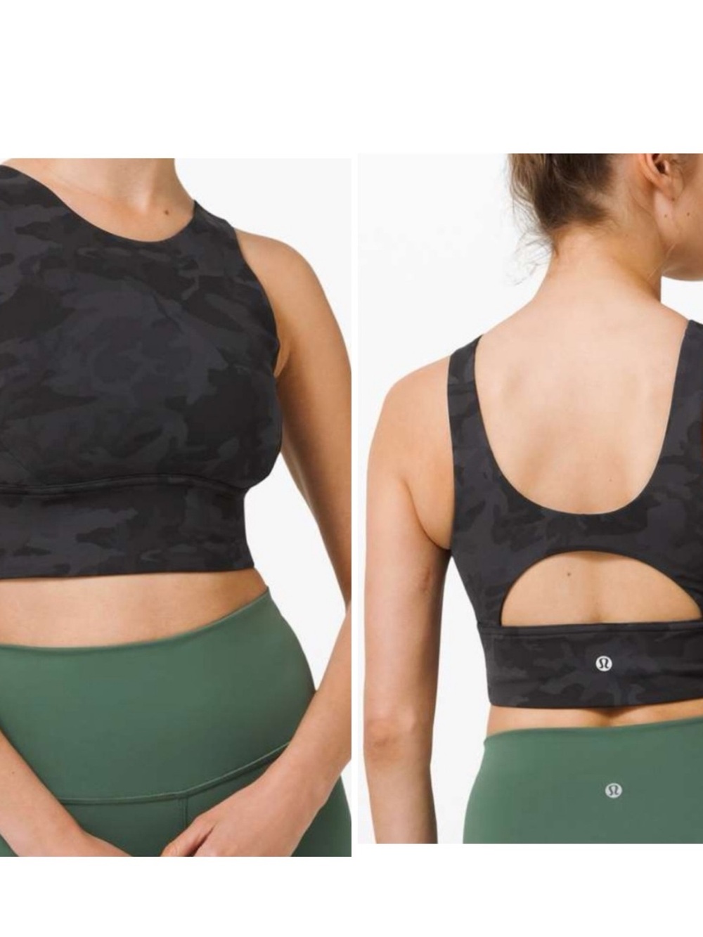 Lululemon Stronger As One Longline Sports Bra Tank. Camo. Size 8
